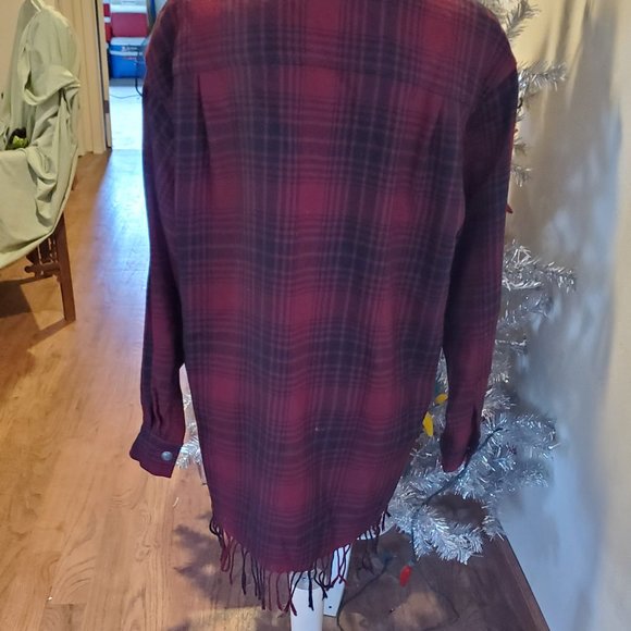 Vintage, wool, plaid western shacket - Picture 7 of 8